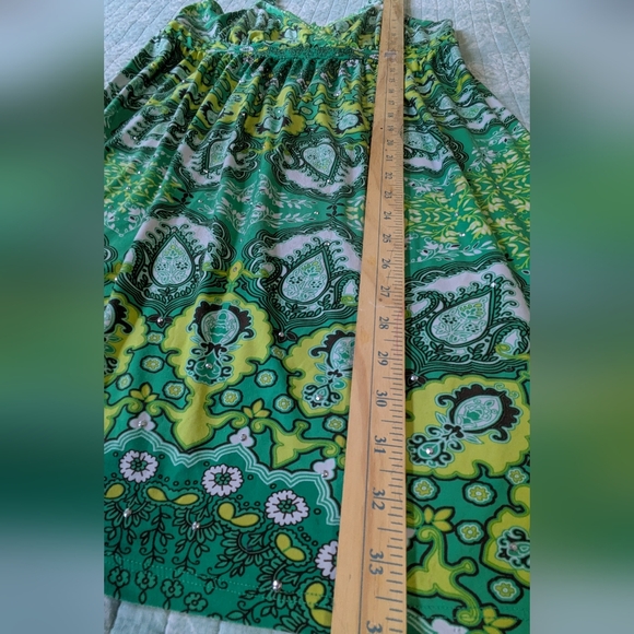 INC Green Sundress With Sparkling Studs In The Front. Size M. - Picture 4 of 11